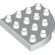 Duplo Plate Round Corner 4 x 4 / White