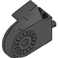 Lego Animal / Creature Body Part, Dinosaur Body Quarter with Pins [Plain] / Black