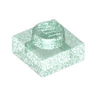 Lego Plate 1 x 1 / Opal Trans-Light Blue