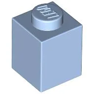 Brick 1 x 1 / Bright Light Blue