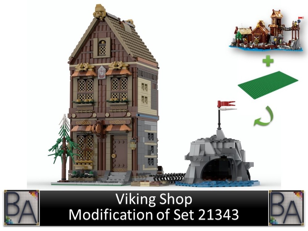 Lego Viking Shop - Modification of Set 21343