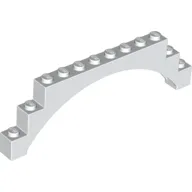 Brick Arch 1 x 12 x 3 Raised Arch with 5 Cross Supports / White