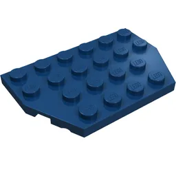 Wedge Plate 4 x 6 Cut Corners / Dark Blue