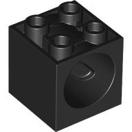 Lego Brick Special 2 x 2 x 1 2/3 with Worm Gear Hole / Black