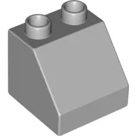 Duplo Brick 2 x 2 Slope 45° with Computer Screen with Police Badge on Display Print / Light Bluish Gray