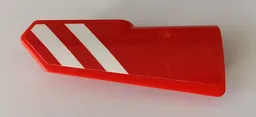 Technic, Panel Fairing #22 Very Small Smooth, Side A with Red and White Danger Stripes Pattern (Sticker) - Set 42082