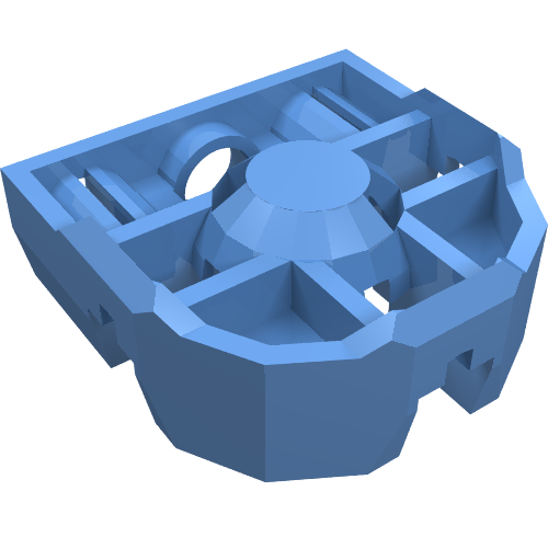 Lego Technic Pin Connector Block 3 x 3 x 1 / Medium Blue
