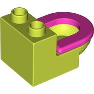 Lego Duplo Toilet (without Rim) / Medium Lime
