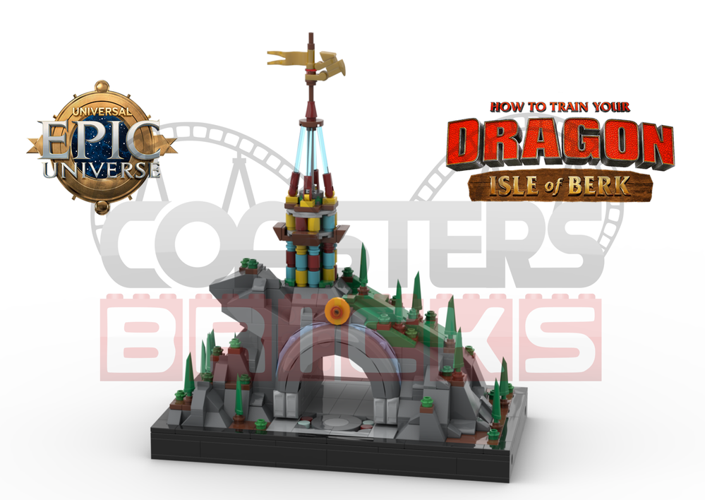 Lego DRAGON / ISLE OF BERK PORTAL - Universal's Epic Universe