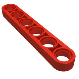 Technic Beam 1 x 6 Thin / Red
