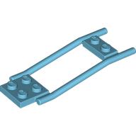 Lego Animal / Creature Accessory, Horse Hitching, 1 x 2 Plate and 2 x 2 Plate [Studded] / Medium Azure