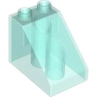 Duplo Brick 3 x 2 x 2 Slope / Trans-Light Blue