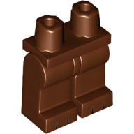 Lego Hips and Reddish Brown Legs with 6 Black Toes/Claws print / Reddish Brown