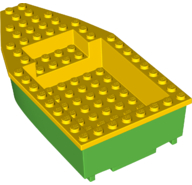 Lego Boat, Hull Unitary 16 x 8 with Yellow Top (28533 / 28535)