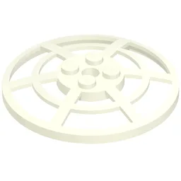 Dish 6 x 6 Inverted, Radar / Webbed [Anti-studs at 90°] / White