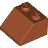 Brick Sloped 45° 2 x 2 / Dark Orange