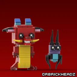 Mushu + Cri-Kee (Mulan 1998) Brickheadz