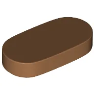 Tile Round 1 x 2 / Medium Nougat