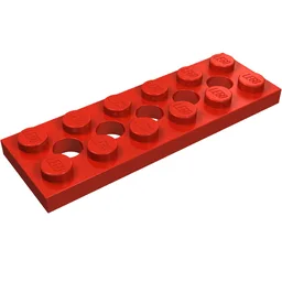 Technic Plate 2 x 6 [5 Holes] / Red