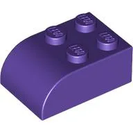 Brick Curved 2 x 3 / Dark Purple