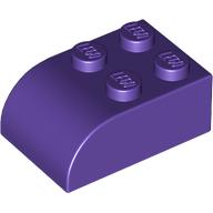 Lego Brick Curved 2 x 3 / Dark Purple