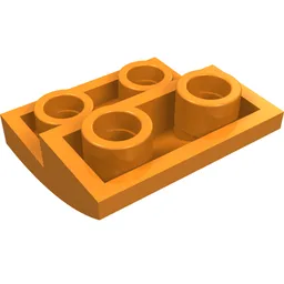 Brick Curved Inverted 2 x 2 x 2/3 / Orange