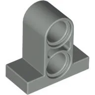 Technic Pin Connector Plate 1 x 2 x 1 2/3 [Two Holes On Top] / Light Gray
