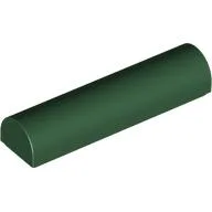 Brick Curved 1 x 4 x 2/3 Double, No Studs / Dark Green