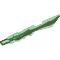 Lego Weapon Sword with Jagged Edges and Marbled Trans-Brown Pattern