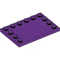 Plate Special 4 x 6, Studs on 3 Edges / Purple