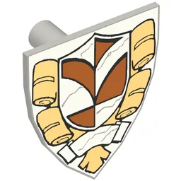 Shield Triangular with Town Hall Print / Light Bluish Gray
