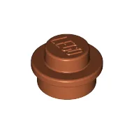 Plate Round 1 x 1 with Solid Stud / Dark Orange