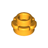 Lego Plant, Flower, Plate Round 1 x 1 with 5 Petals / Bright Light Orange
