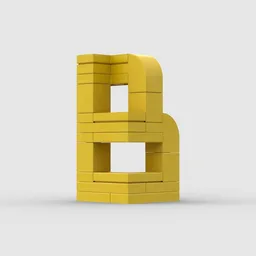 3D Letter B 3x3x5