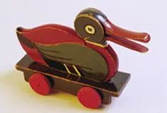 Wooden Pull-Along - Duck with Moveable Beak {And med Bevægelig Næb}