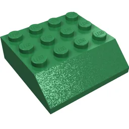 Brick Sloped 45° 4 x 4 / Green