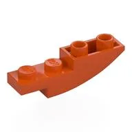 Brick Curved Inverted 4 x 1 / Reddish Orange