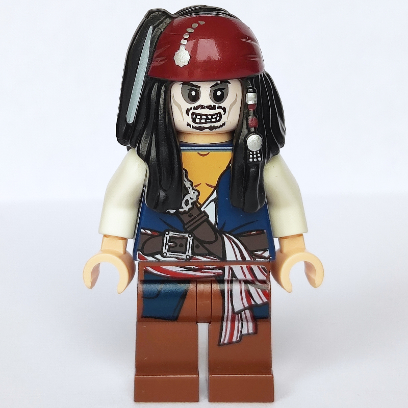 Lego Captain Jack Sparrow with Skeleton Face - 3626b Head
