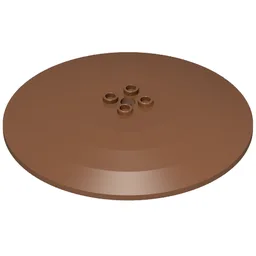 Dish 10 x 10 Inverted (Radar) with Hollow Studs / Reddish Brown