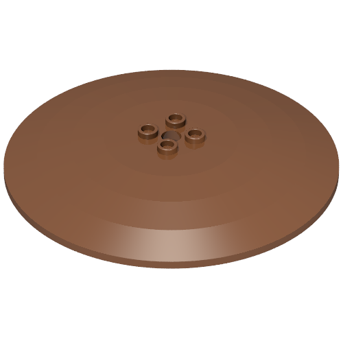 Lego Dish 10 x 10 Inverted (Radar) with Hollow Studs / Reddish Brown