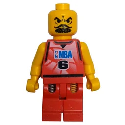Basketball Player, Red Torso, Red Legs #6