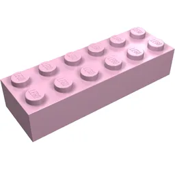 Brick 2 x 6 / Bright Pink