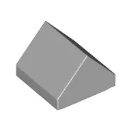 Brick Sloped Double 45° 1 x 1 / Light Bluish Gray