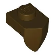 Plate Special 1 x 1 with Vertical Tooth / Dark Brown