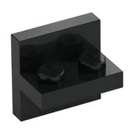 Bracket 2 x 2 with 1 x 2 Vertical Studs / Black