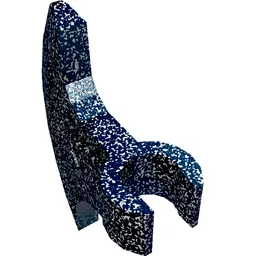 Weapon Axe Head, Clip-on (Viking) [Thick Clip] / Speckle Black-Silver