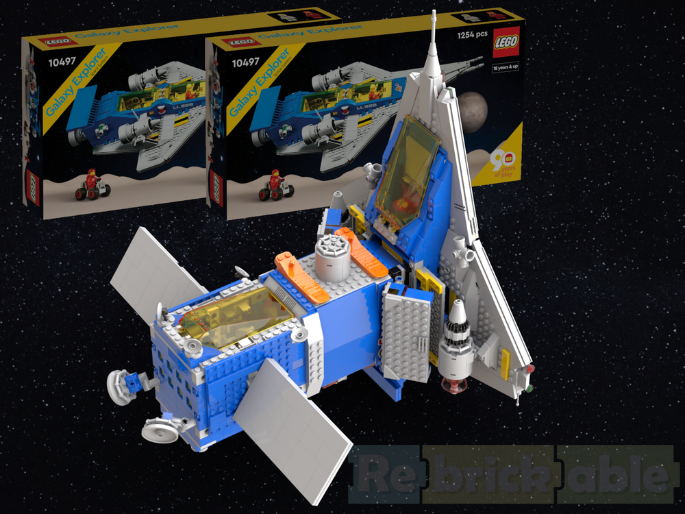 Lego Galaxy Research Station and Galaxy Shuttle from 2x Galaxy Explorer