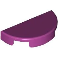 Tile Round 1 x 2 Half Circle / Magenta