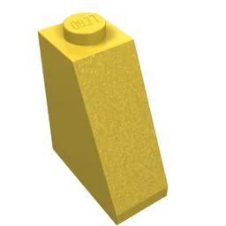 Brick Sloped 65° 2 x 1 x 2 / Yellow