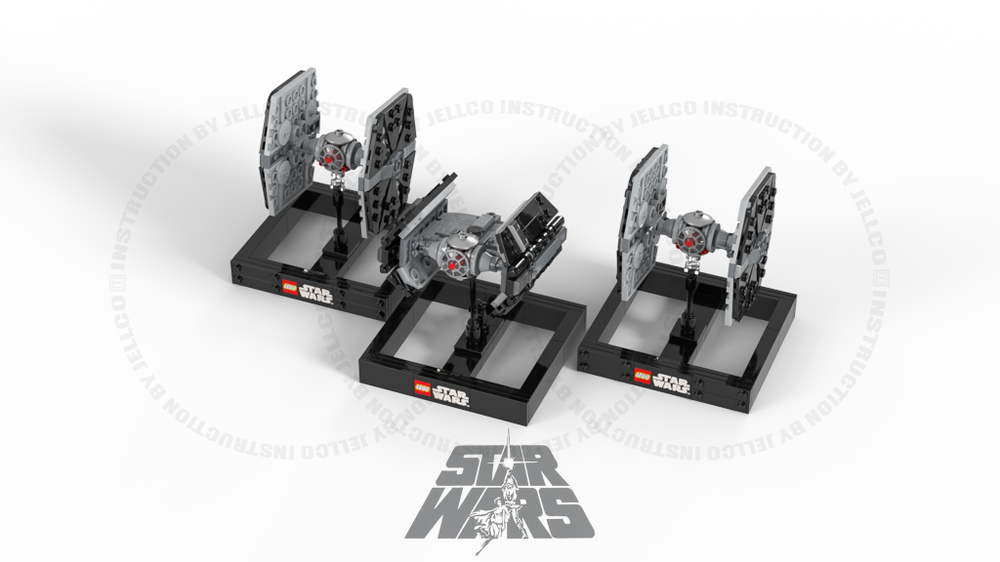 Lego Micro Size Imperial Starfighters PART I : Black Squadron Simple Stand Version